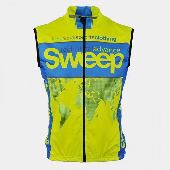 Cyklistická vesta SWEEP NoWind CYKLO-V004 žlutá fluo XL