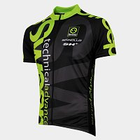 Cyklistický dres SWEEP CLASIC černo/zelený fluo - 3XL