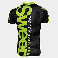 Cyklistický dres SWEEP CLASIC černo/zelený fluo - 3XL