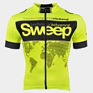 Sweep Cyklistický pánská dres ELITE RACE žlutý fluo vel. XL Sweep Cyklistický pánská dres ELITE RACE žlutý fluo vel. XL