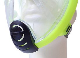 Celoobličejová potápěčská maska junior se šnorchlem velikost S žlutá