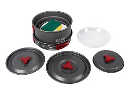 Acra C22 camping set nádobí alluminium pro 3-4 osoby