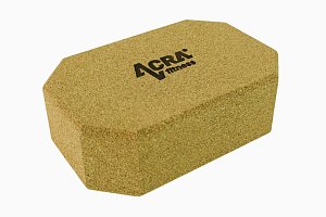 Cork wood yoga block 22.2x14,5x7.5cm