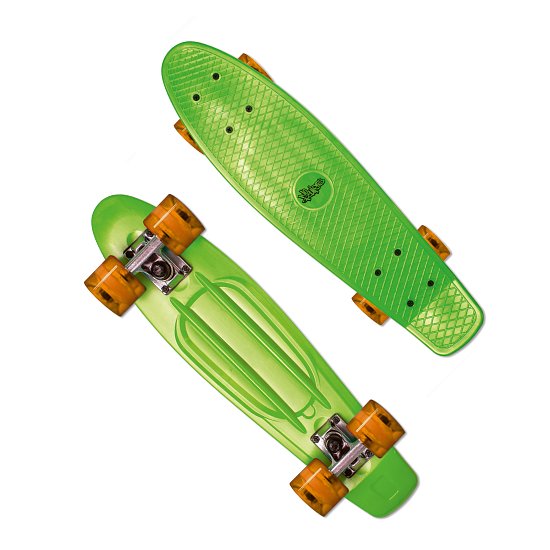 Muuwmi NoRules Skateboard ABEC 5 FUN zeleno oranžový